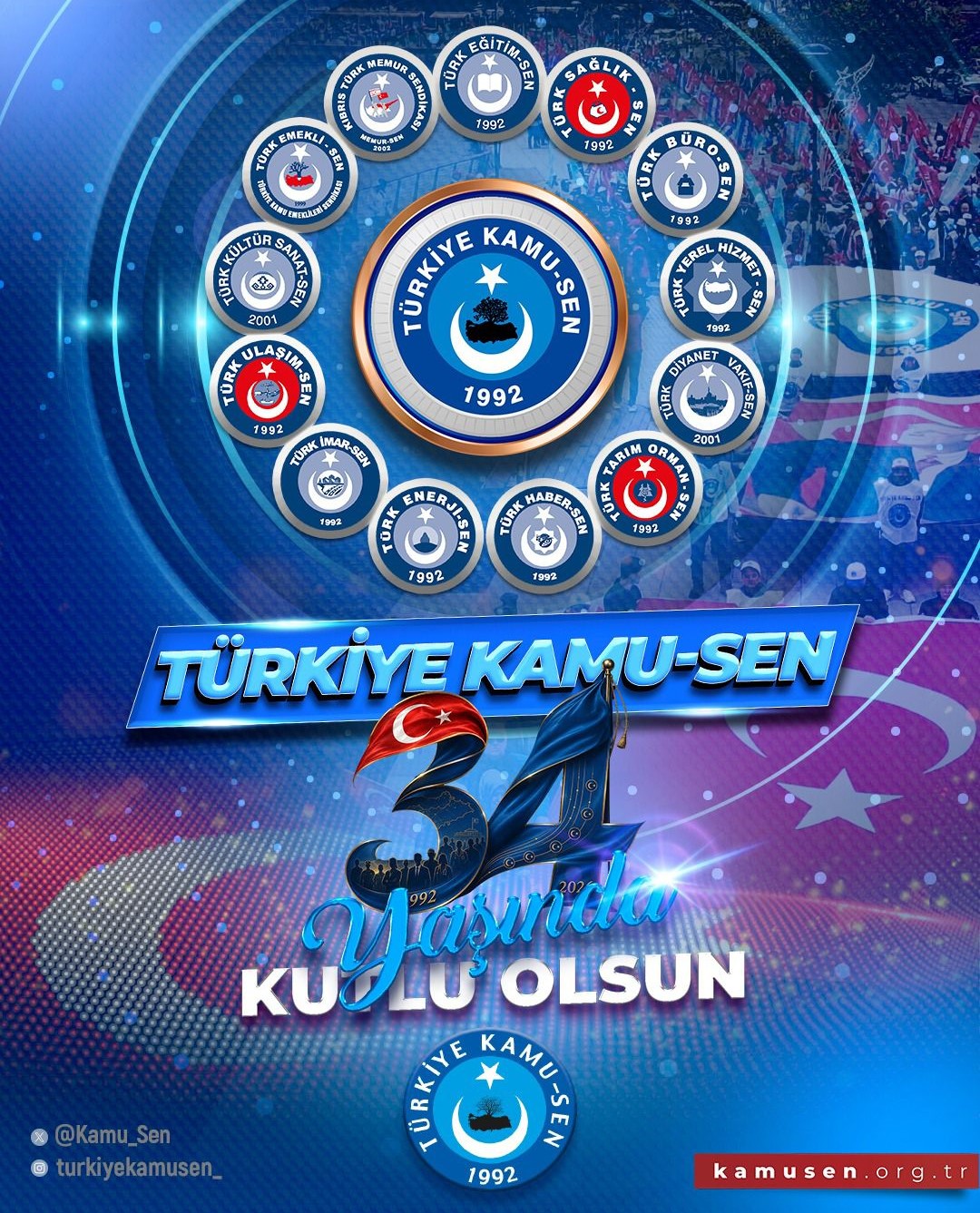 “HAKKIN VE EMEĞİN YANINDA 34 YIL”